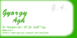 gyorgy agh business card